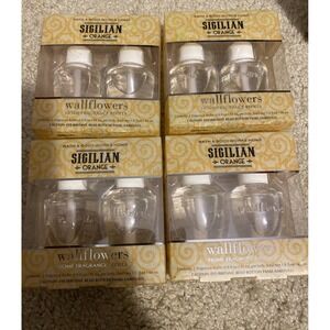 4x Bath & Body Works Wallflower Refill Sicilian‎ Orange 2 Per Package